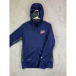 Nike Women's Adult Medium Blue Therma Fit Swoosh Full Zip Hoodie Sweatshirt